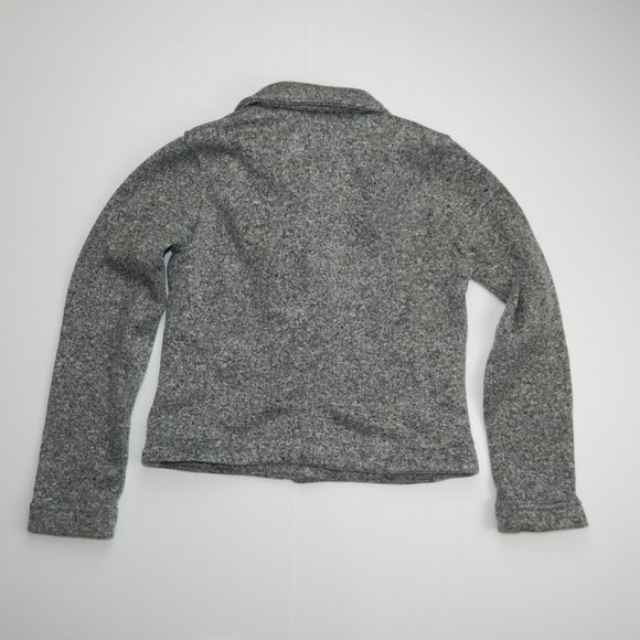 Girls XL (14) Gray Fleece Moto Jacket Sweater - Picture 7 of 10